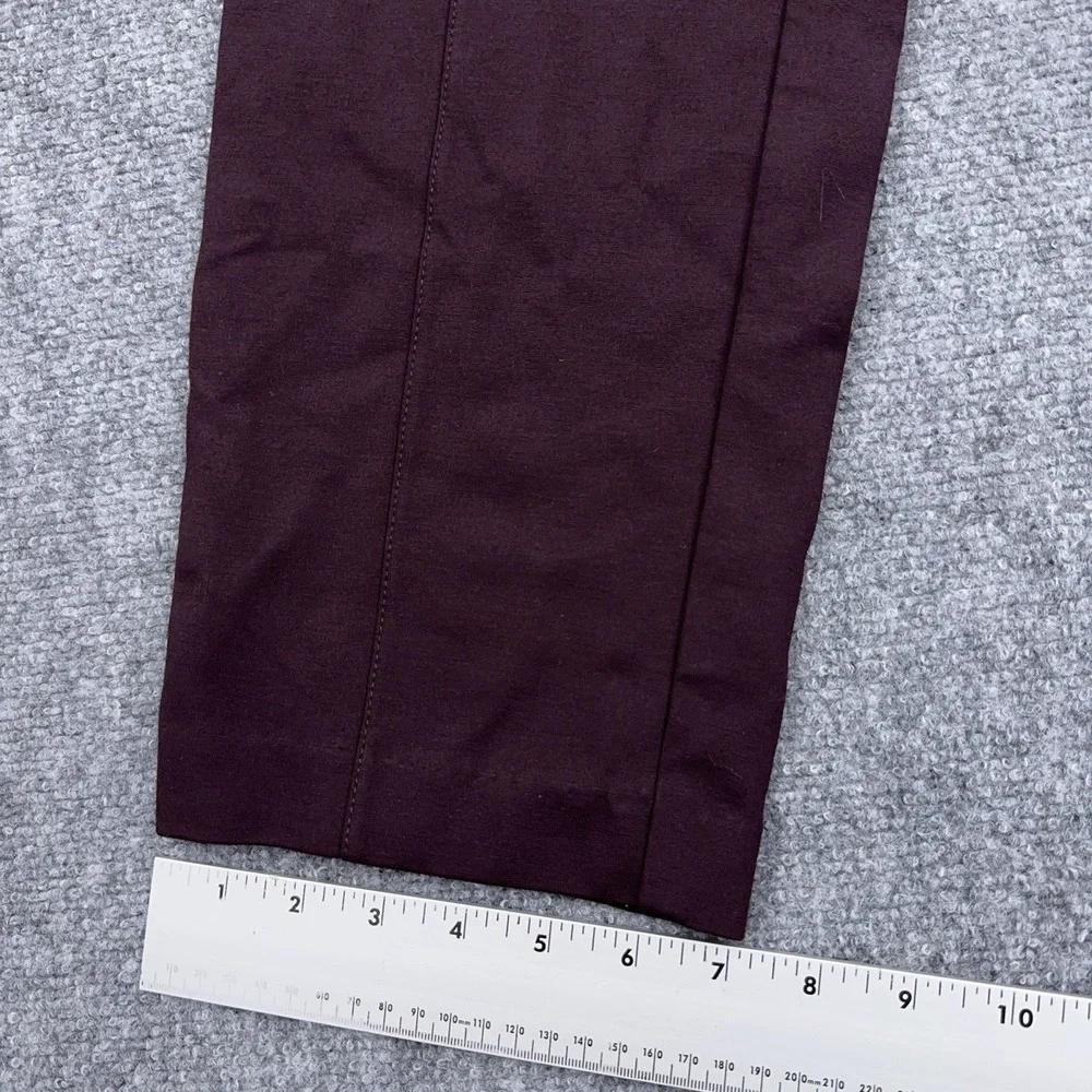 J Jill Ponte Slim Leg Pants LT Large Tall Burgundy‎ High Rise Pull On Stretch